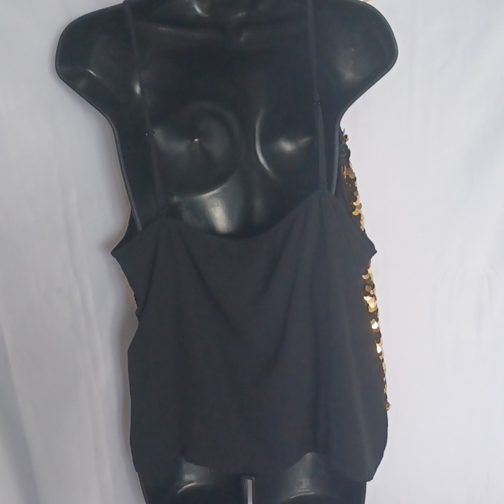 Soho top with sequins!! black and gold size XL - Picture 3 of 8